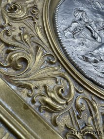 Блюдо с мифологической сценой. Бронза, Западная Европа, конец 19 века