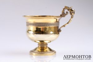 Чайная пара. 1819-1838 годы. Серебро 950. Франция