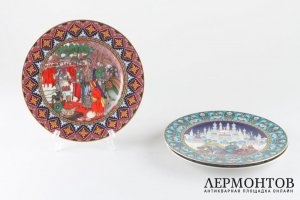 Набор декоративных тарелок Русские сказки. Германия, Villeroy and Boch, худ. Зворыкин