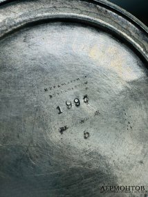 Чайный набор на подносе: бульотка, чайник, кофейник, сахарница, молочник. Металл, Reed & Barton, США, конец 19 века