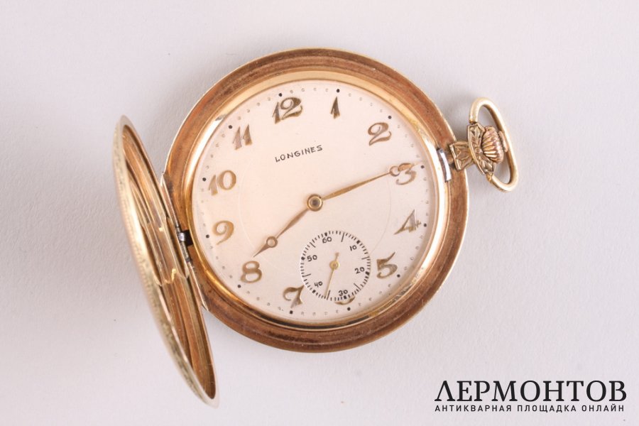 Часы карманые женские Longines. Золото 585. Швейцария, начало ХХ века. 