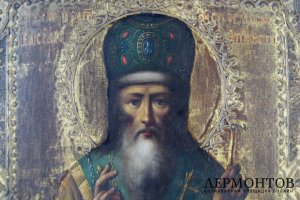 Икона. Св. Василий. Дерево. Российская Империя, XIХ век.
