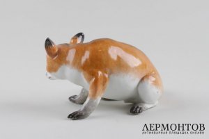 Статуэтка Лисенок. Автор - И. Кендлер. Мануфактура MEISSEN, XIX век.