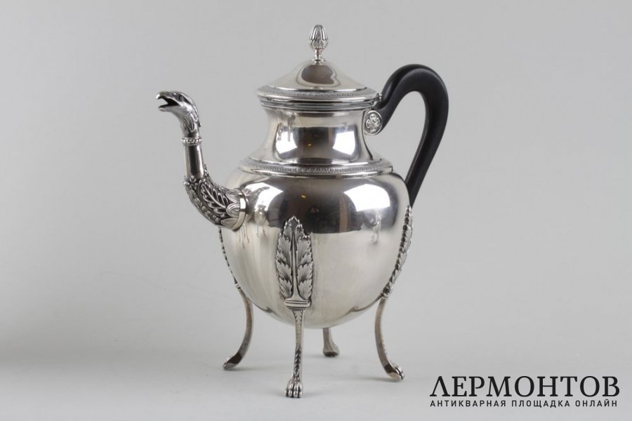 Чайный и кофейный сервиз Savary et Fils. Серебро 950 пробы. Франция, нач. XX века.