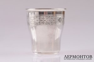 Стакан с орнаментом. Tirbour. Серебро 950 пробы.  Франция