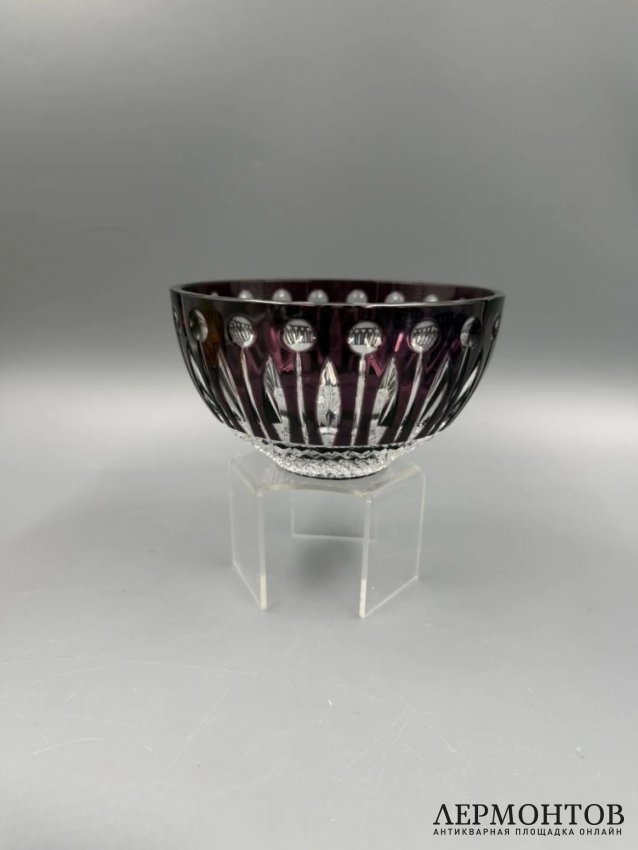 Набор из 6 пиал «Tsar». Цветной хрусталь, Faberge, Франция