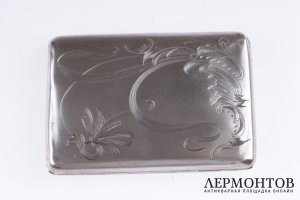 Портсигар art nouveau. Серебро 84. Россия