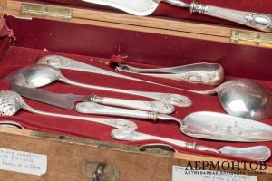 Столовый сервиз на 18 персон. Серебро 950. Франция