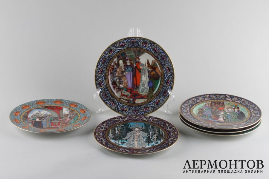 Набор декоративных тарелок Русские сказки. Villeroy and Boch, Германия