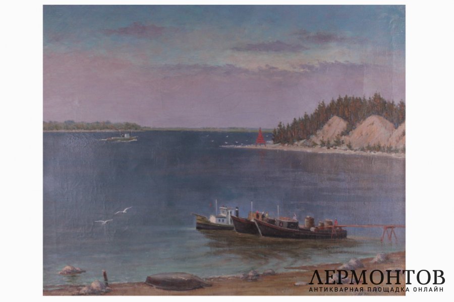 Картина.  На обских перекатах. Мочалов Михаил Александрович. Холст, масло. 1954 г.  