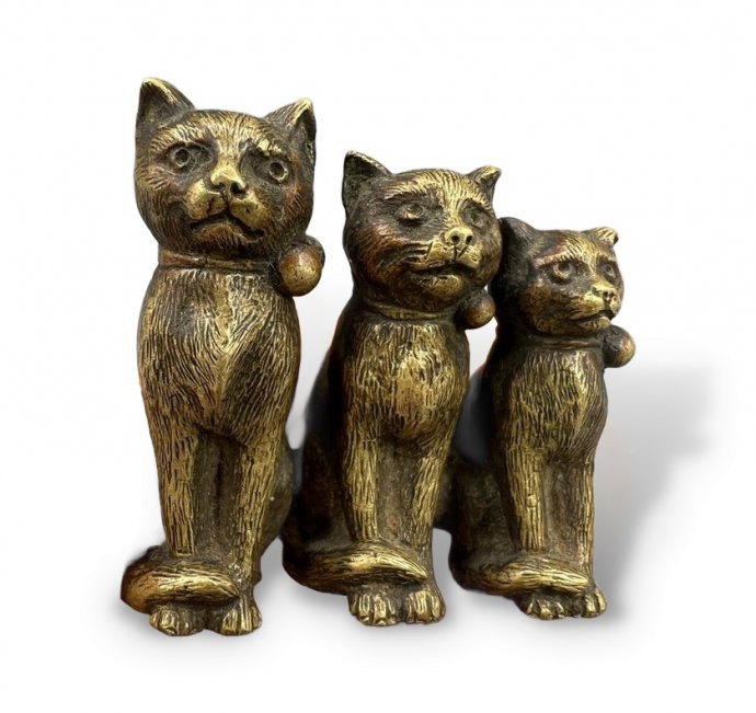 Статуэтка «Три кошки». Бронза, Австрия, 19 век