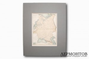 Карта. Российская империя в Европе. W. Hughes. Англия, 1860-е годы.