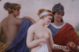 Декоративная тарелка Суд Париса. Австрия, Венская Королевская мануфактура, кон. 19 в.
