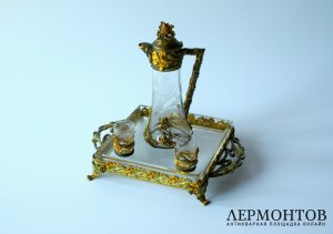 Набор для ликера, тет-а-тет. WMF, Германия, начало 20в