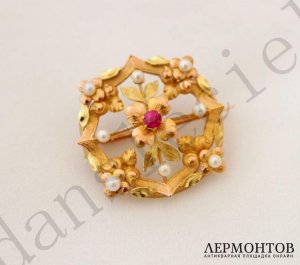Брошь Art Nouveau. Франция