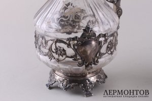 Парные графины для вина. Серебро 950 пробы. Франция, кон.19 века.