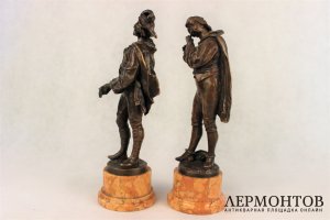 Парные скульптуры. Музыканты. Бронза. Otto Rasmussen. Германия.