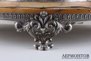 Чернильница в виде рыцарского  шлема. Серебро 925 пробы. Португалия