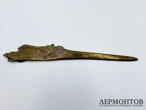 Нож для писем и бумаг самолет. Австрия, нач. 20 века. Бронза, патинирование.