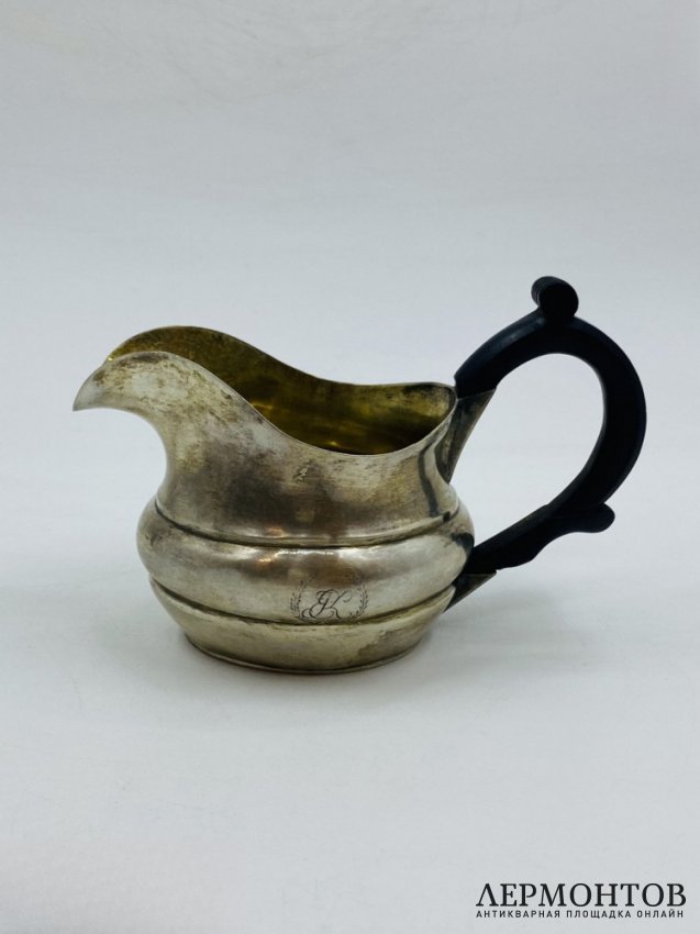 Молочник. Серебро 84 пробы, дерево, Россия, 1810-е годы
