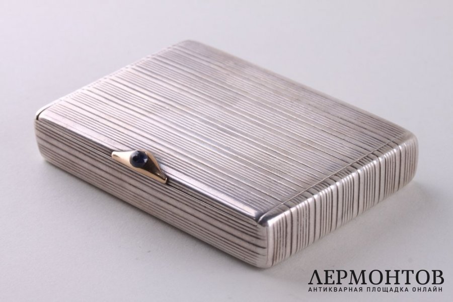Портсигар. Альберт Хольстрем. Серебро 84 пробы. Российская империя. 1908-1917 гг.