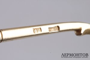 Набор ложек с полихромной эмалью по скани П. Фарисеев. Серебро 84. Российская империя