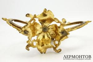 Рамка для двух фото, в стиле модерн. Европа, 1890е гг. Металл, золочение, серебрение