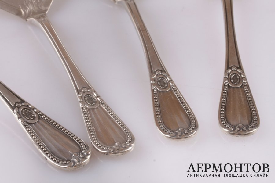 Набор для закусок Tetard Freres. Серебро 950. Франция
