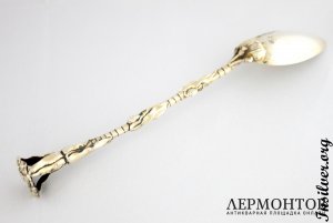 Ложка для медикаментов XIX век. Серебро 950. Франция