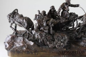 Скульптура Разъезжая тройка. Бронза. По модели В.Я.Грачева. 