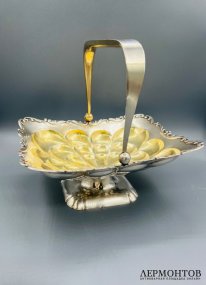 Ваза-конфетница в стиле ампир. Серебро 875 пробы, Латвия, 1920-е годы