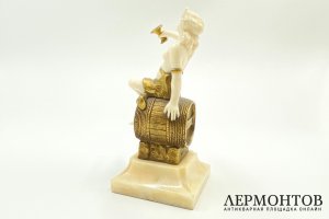 Скульптура Вакханка. Франция, Париж, J. Garnier, 1910-е гг. Бронза, кость, оникс.