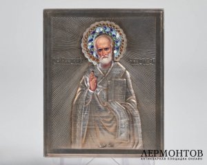 Икона «Святитель Николай Чудотворец». Серебро, современная работа