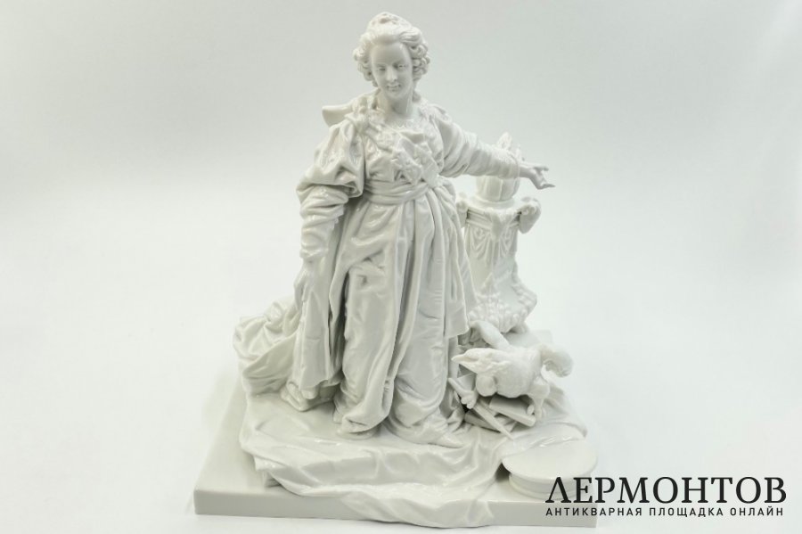 Статуэтка Императрица Екатерина II. Зап. Европа, А. Марсеру, рубеж 19-20 вв. Фарфор. 