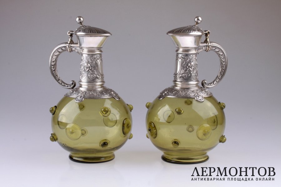 Парные графины Koch & Bergfeld. Серебро 800. Германия