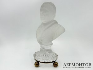 Бюст Папа Римский Пий IХ. Франция, Baccarat, 19 век. Стекло.