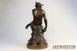 Скульптура. Гермес на отдыхе. Бронза Marius Montagne. Франция