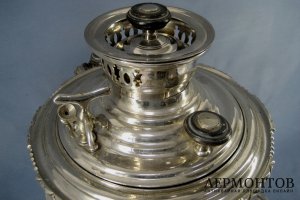 Самовар. Томпак, никелирование. Российская Империя, фабрика В. Д. Салищева.