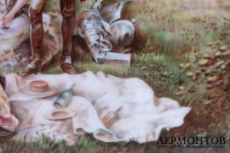 Пласт Пикник. Фарфор, живопись. Европа, конец XIX - нач. XX вв.