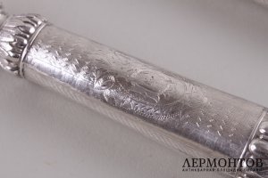 Комплект для сервировки мяса. E. Ernie. Серебро 950 пробы, сталь. Франция, XIX в.