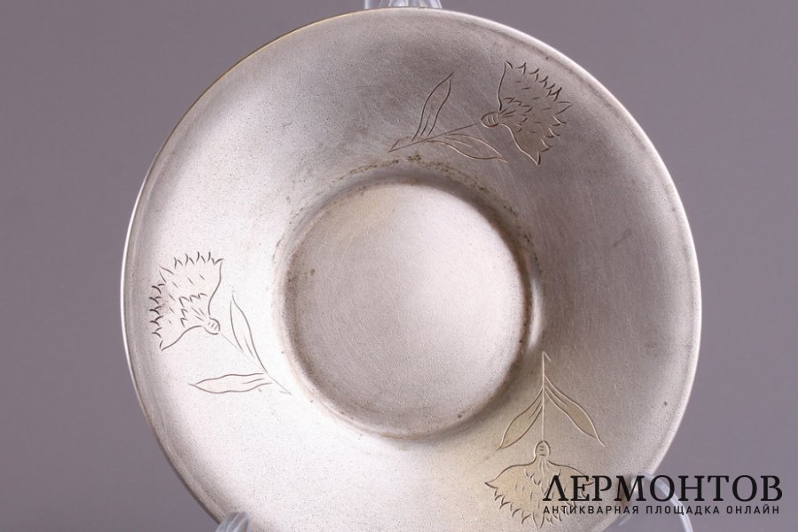 Кофейная пара. Серебро 875 пробы. СССР, завод Московский ювелир, 50-60-е гг. 20 в.