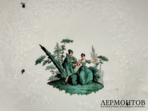 Блюдо Галантные сцены. Германия, Meissen, 18 век. Фарфор, роспись.