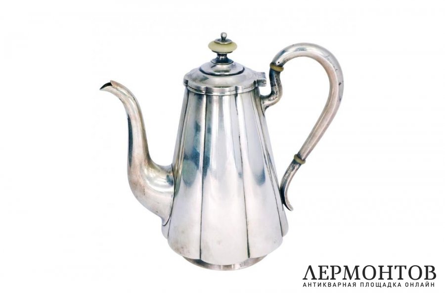 Кофейник.  Зверев. Серебро 84. Российская империя