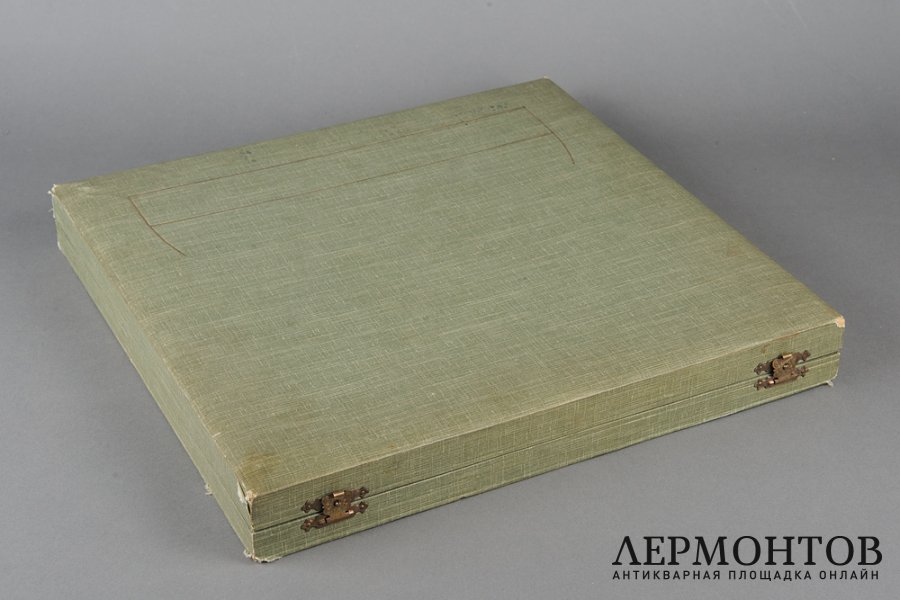 Десертный набор. Германия, ювелирная фирма Leopold Wolff. Серебро 800 пробы.