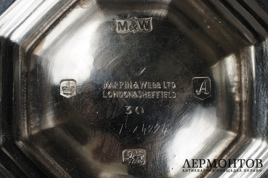 Сервиз чайно-кофейный. Англия, Шеффилд, фирма Mappin and Webb, 1968 г.  