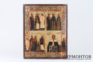Икона Четырехчастная. Российская империя, конец XIX века.