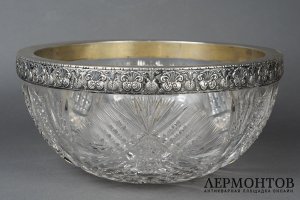 Ваза для фруктов. Россия, Вторая Московская Артель, 1908-1917-е гг. Серебро 84 пробы.