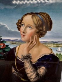 Пласт «Вильгельмина Бегас». Фарфор, роспись, художник K. J. Begas, Германия, 2-я половина 19 века