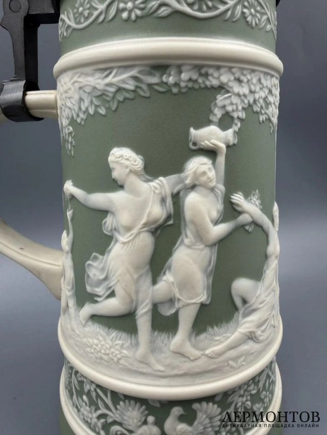 Пивная кружка «Весна». Каменная масса, олово, Villeroy & Boch, Германия, 1978 год