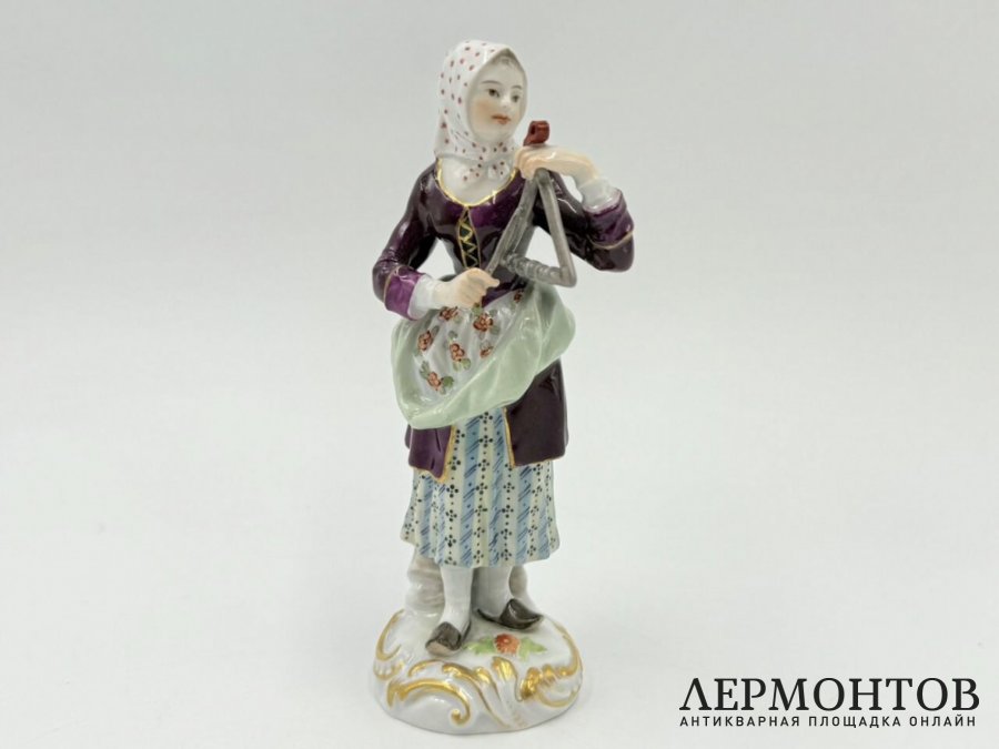 Статуэтка Парижские крикуны Музыкант. Meissen, 1 тр. 20 века. Фарфор, роспись.